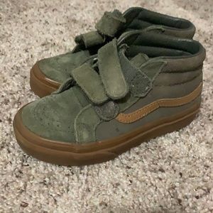 Olive green high top vans